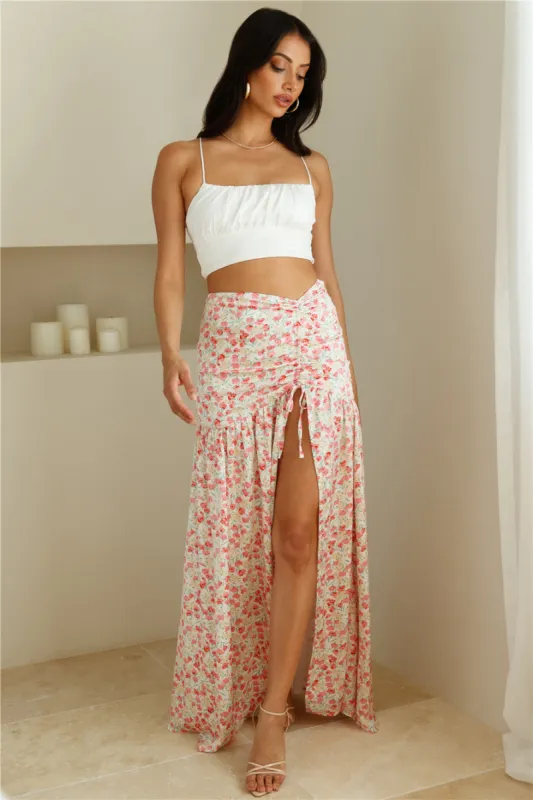 HELLO MOLLY Botanical Beauty Maxi Skirt Pink sold by Hello Molly