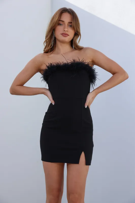 Soft Glam Mini Dress Black sold by Hello Molly