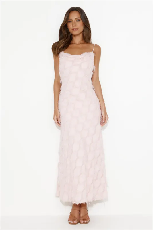 Never Unnoticed Cowl Neck Midi Dress Pink sold by Hello Molly