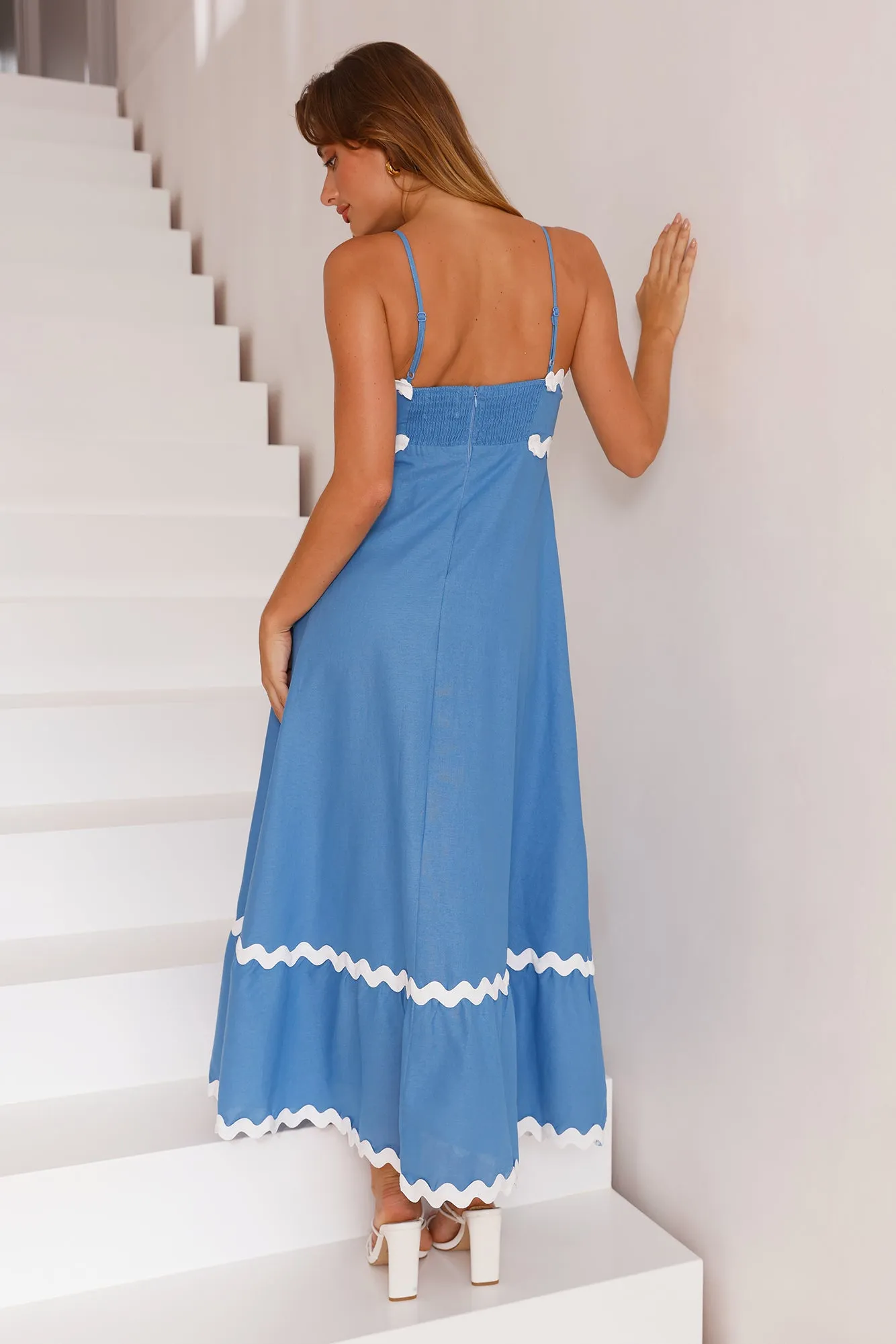 Waves Of Style Maxi Dress Blue sold by Hello Molly product image thumbnail 5