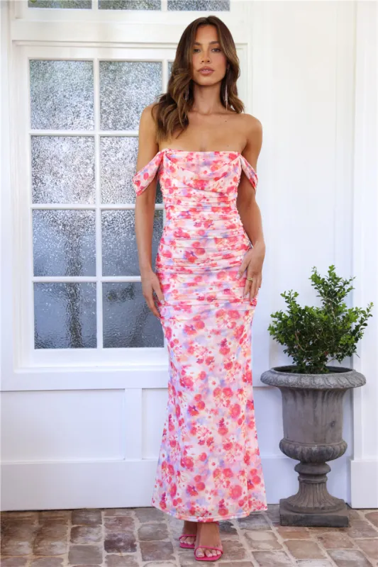Brilliance Mesh Maxi Dress Lilac sold by Hello Molly