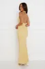Statements Of Style Halter Maxi Dress Yellow sold by Hello Molly