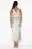Accepting You Satin Midi Dress Sage sold by Hello Molly