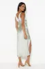 Accepting You Satin Midi Dress Sage sold by Hello Molly