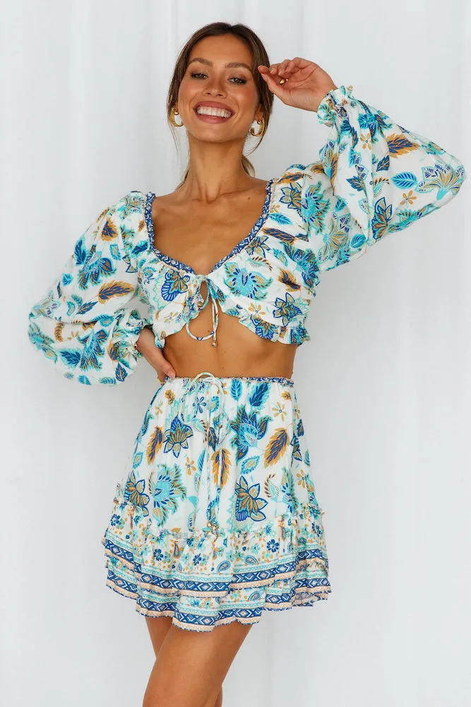 DOING THE MOST SKIRT BLUE sold by Hello Molly product image thumbnail 5