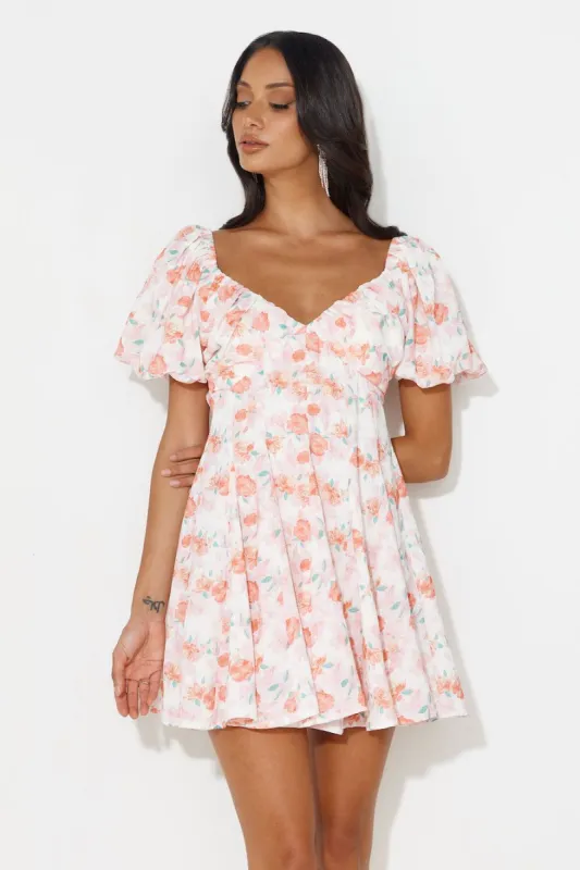 Dreams To Be Mini Dress Orange sold by Hello Molly