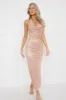 Sparkle To Success Halter Maxi Dress Rose Gold sold by Hello Molly