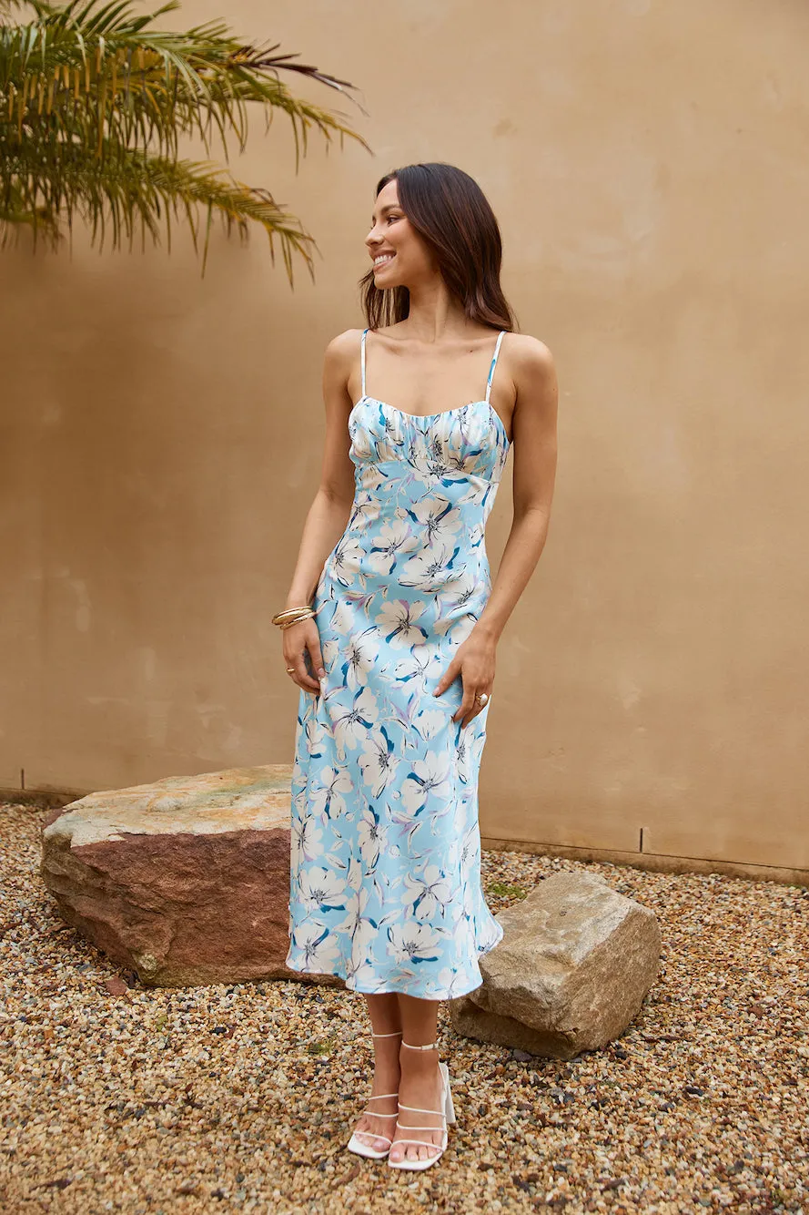 Confidence Blossom Midi Dress Blue sold by Hello Molly product image thumbnail 3