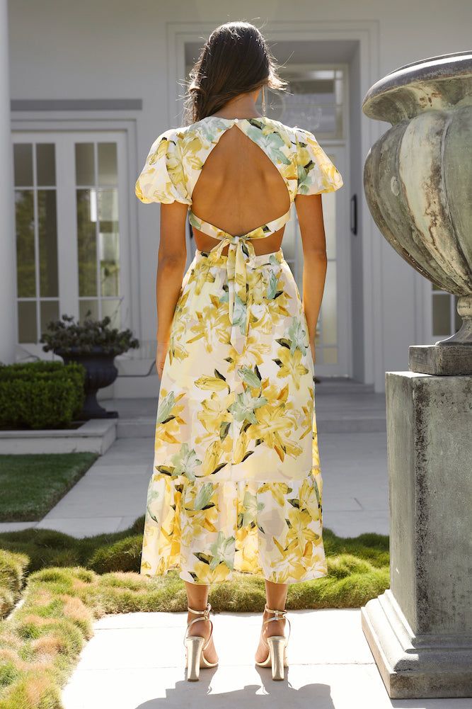 Feelin Florals Midi Dress Yellow sold by Hello Molly product image thumbnail 5
