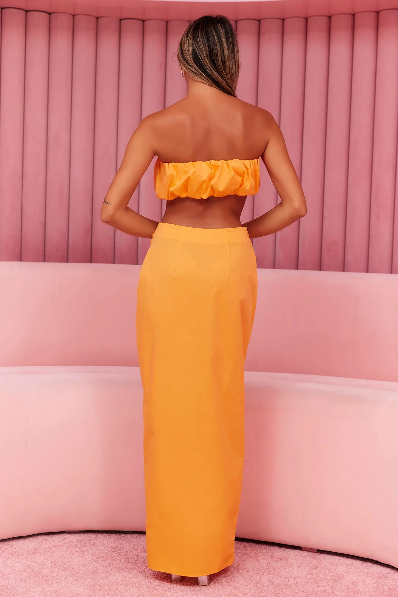 HELLO MOLLY Loving Memory Maxi Skirt Mango sold by Hello Molly product image thumbnail 5