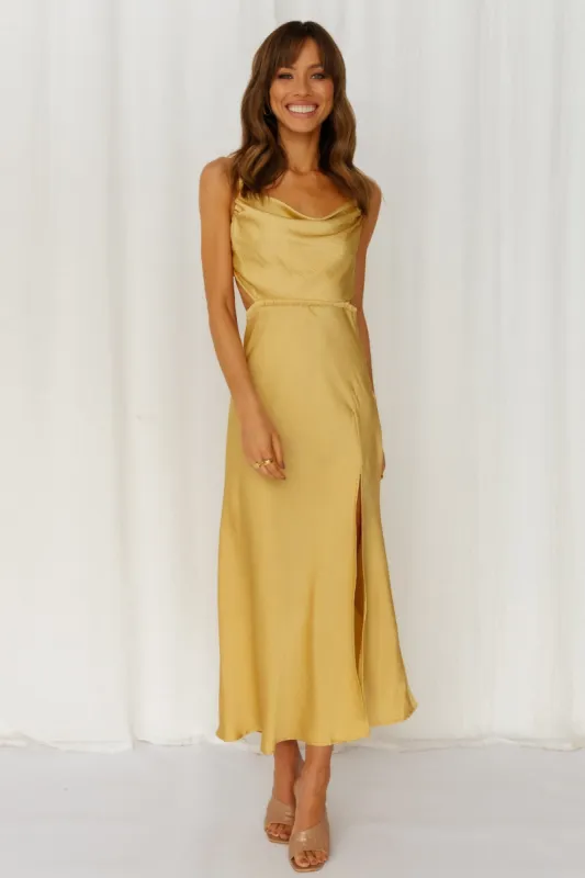 Stand On My Own Midi Dress Lemon sold by Hello Molly