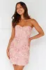 Finding Beauty Strapless Mini Dress Pink sold by Hello Molly