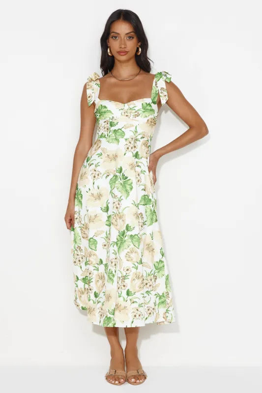 Seaside Space Midi Dress White sold by Hello Molly