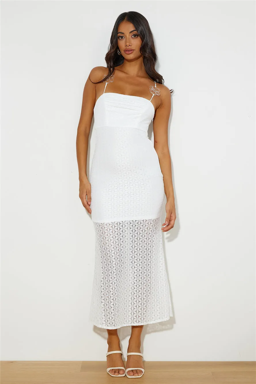 Daisy Bloom Maxi Dress White sold by Hello Molly