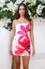 RUNAWAY Primrose Mini Dress Tropical Flower sold by Hello Molly