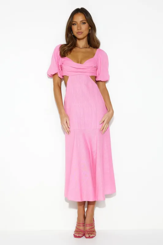 Bright Day Midi Dress Pink sold by Hello Molly