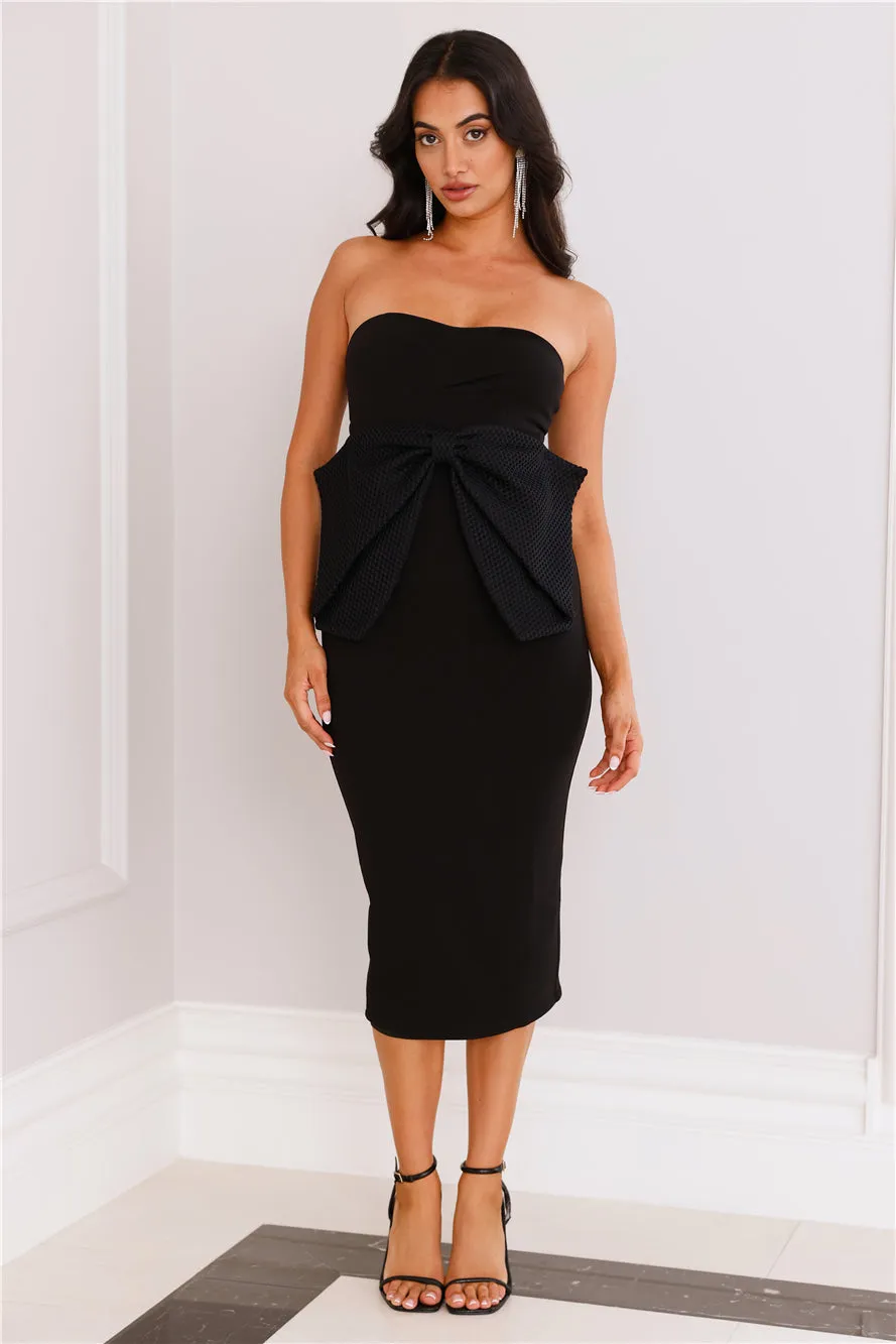 Finest Cocktail Event Strapless Midi Dress Black sold by Hello Molly product image thumbnail 3