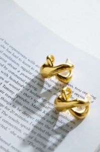 18k Gold Plated Lover Of Love Earrings Gold sold by Hello Molly