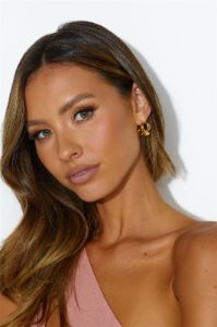 18k Gold Plated Lover Of Love Earrings Gold sold by Hello Molly