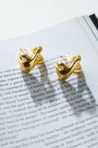 18k Gold Plated Lover Of Love Earrings Gold sold by Hello Molly