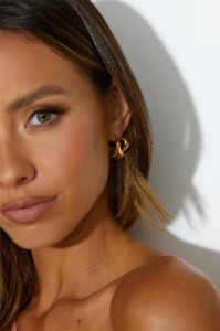 18k Gold Plated Lover Of Love Earrings Gold sold by Hello Molly