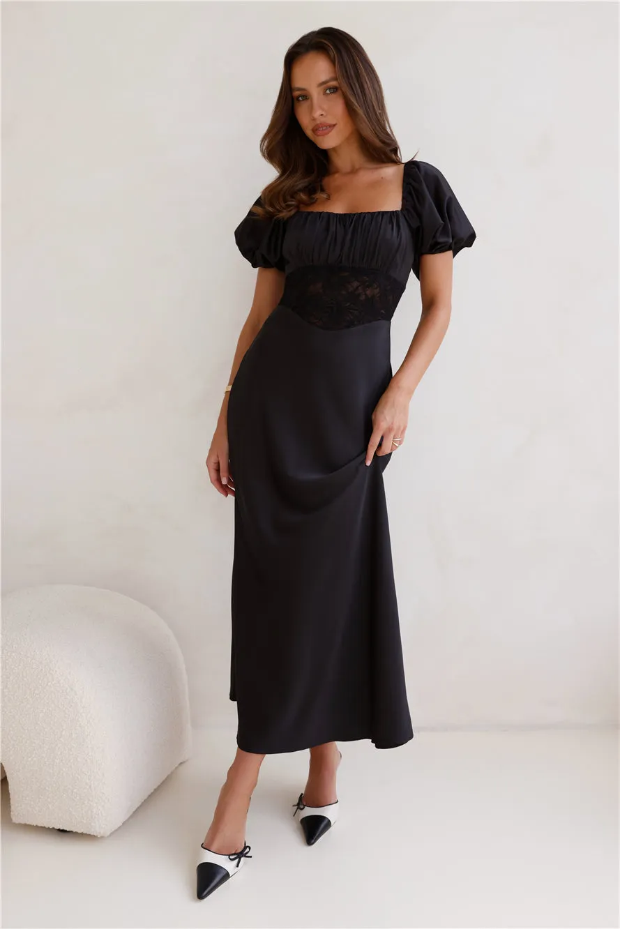 Connected By Love Satin Maxi Dress Black sold by Hello Molly product image thumbnail 2