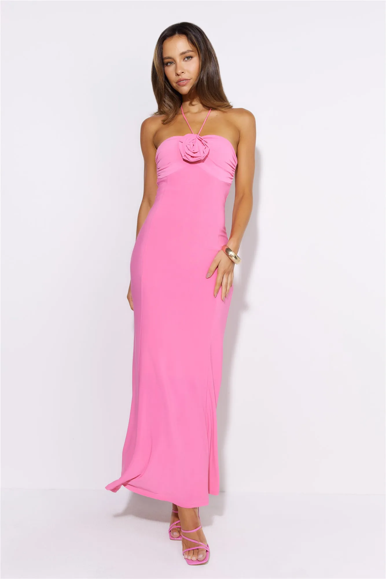 Simply Gorgeous Maxi Dress Pink sold by Hello Molly