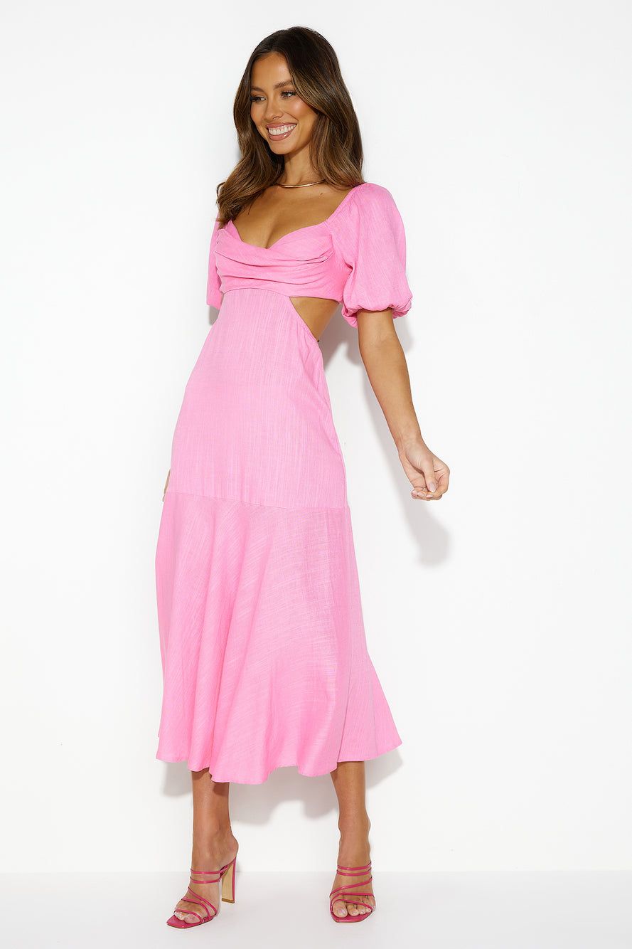 Bright Day Midi Dress Pink sold by Hello Molly product image thumbnail 3