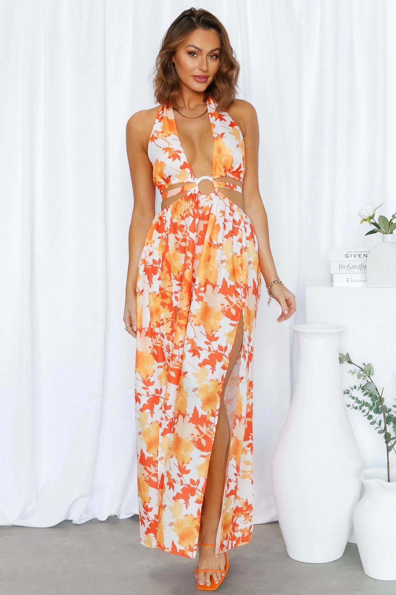 Rising Love Maxi Dress Orange sold by Hello Molly product image thumbnail 3