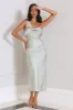 Silky Touch Satin Midi Dress Sage sold by Hello Molly
