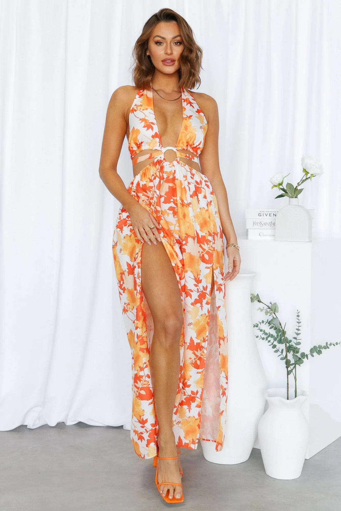 Rising Love Maxi Dress Orange sold by Hello Molly product image thumbnail 2