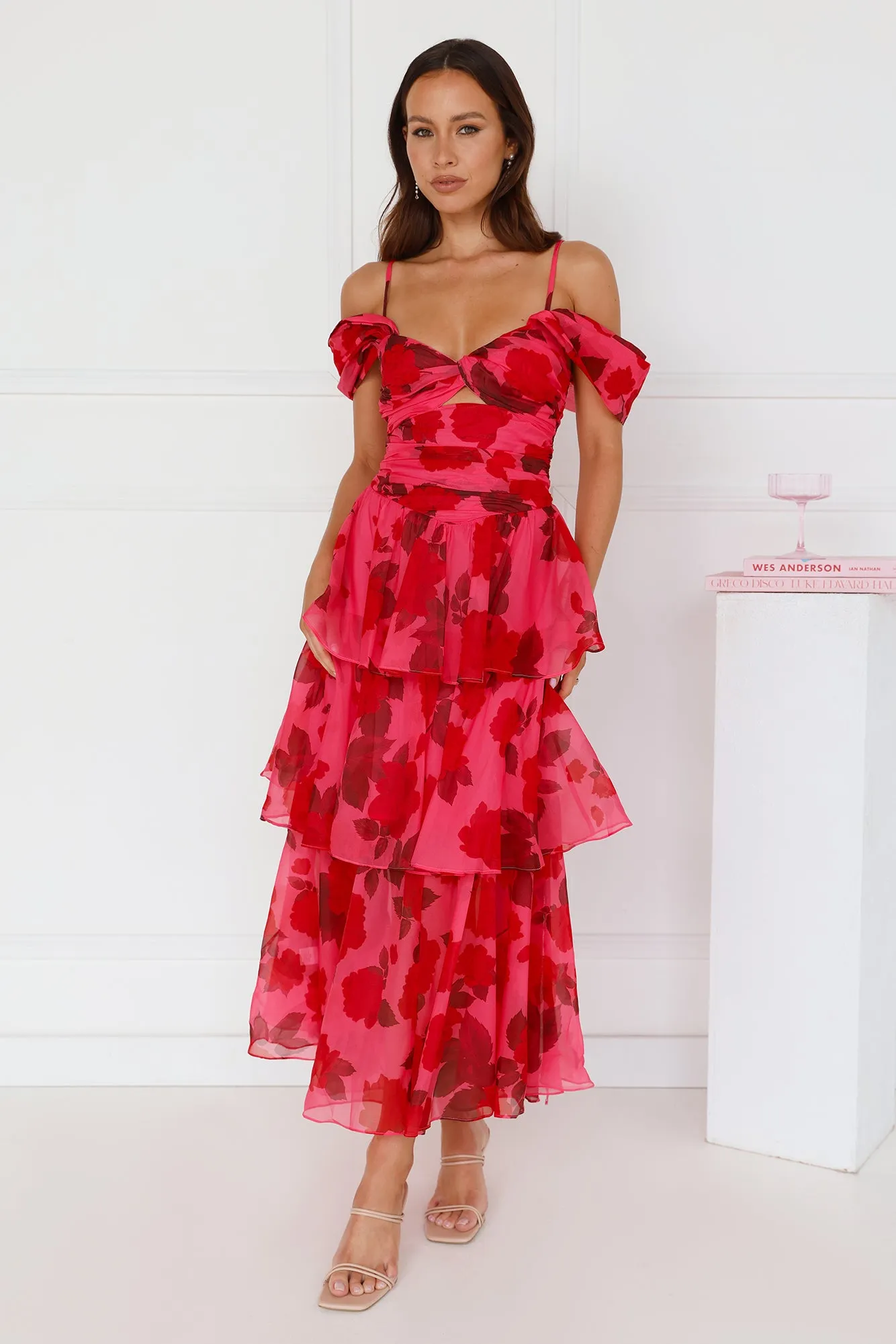 Whimsical Wonders Off Shoulder Midi Dress Pink sold by Hello Molly product image thumbnail 2