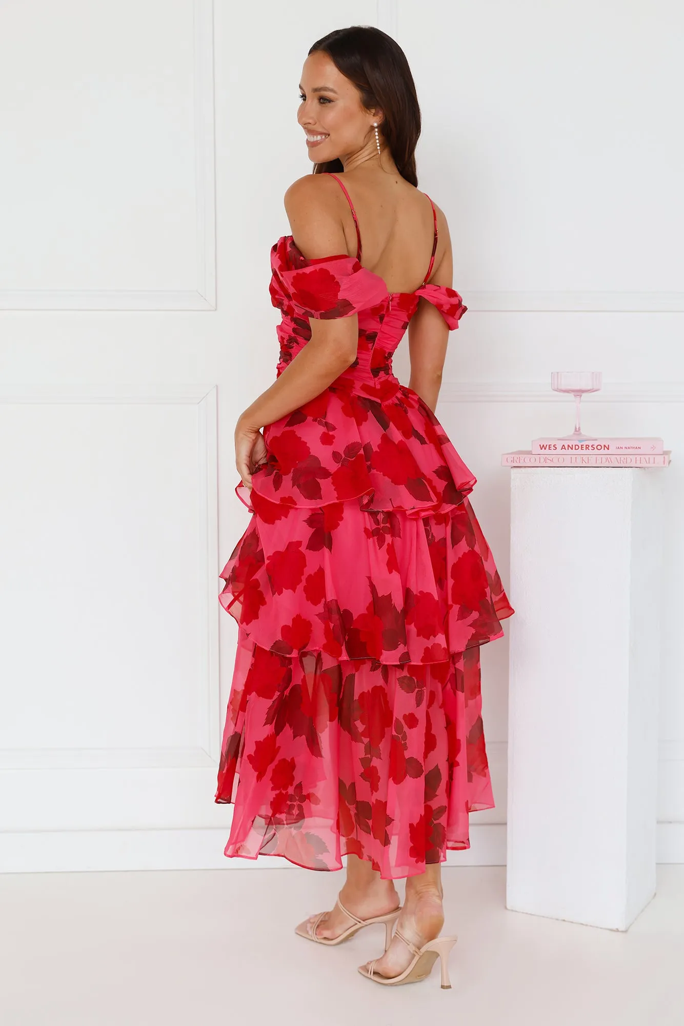 Whimsical Wonders Off Shoulder Midi Dress Pink sold by Hello Molly product image thumbnail 3