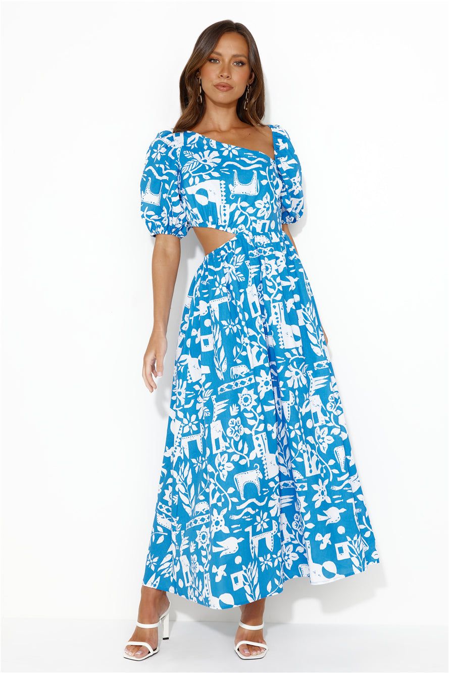 Location Wedding Midi Dress Blue sold by Hello Molly product image thumbnail 4