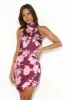 Let's Link Up Satin Mini Dress Pink sold by Hello Molly