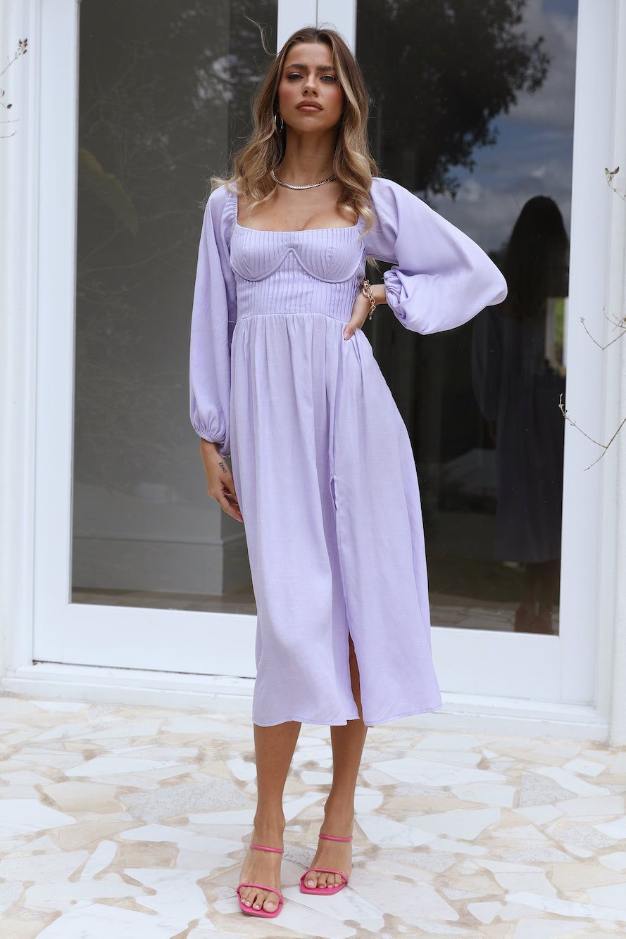 Gal Is Fun Midi Dress Lilac sold by Hello Molly product image thumbnail 4