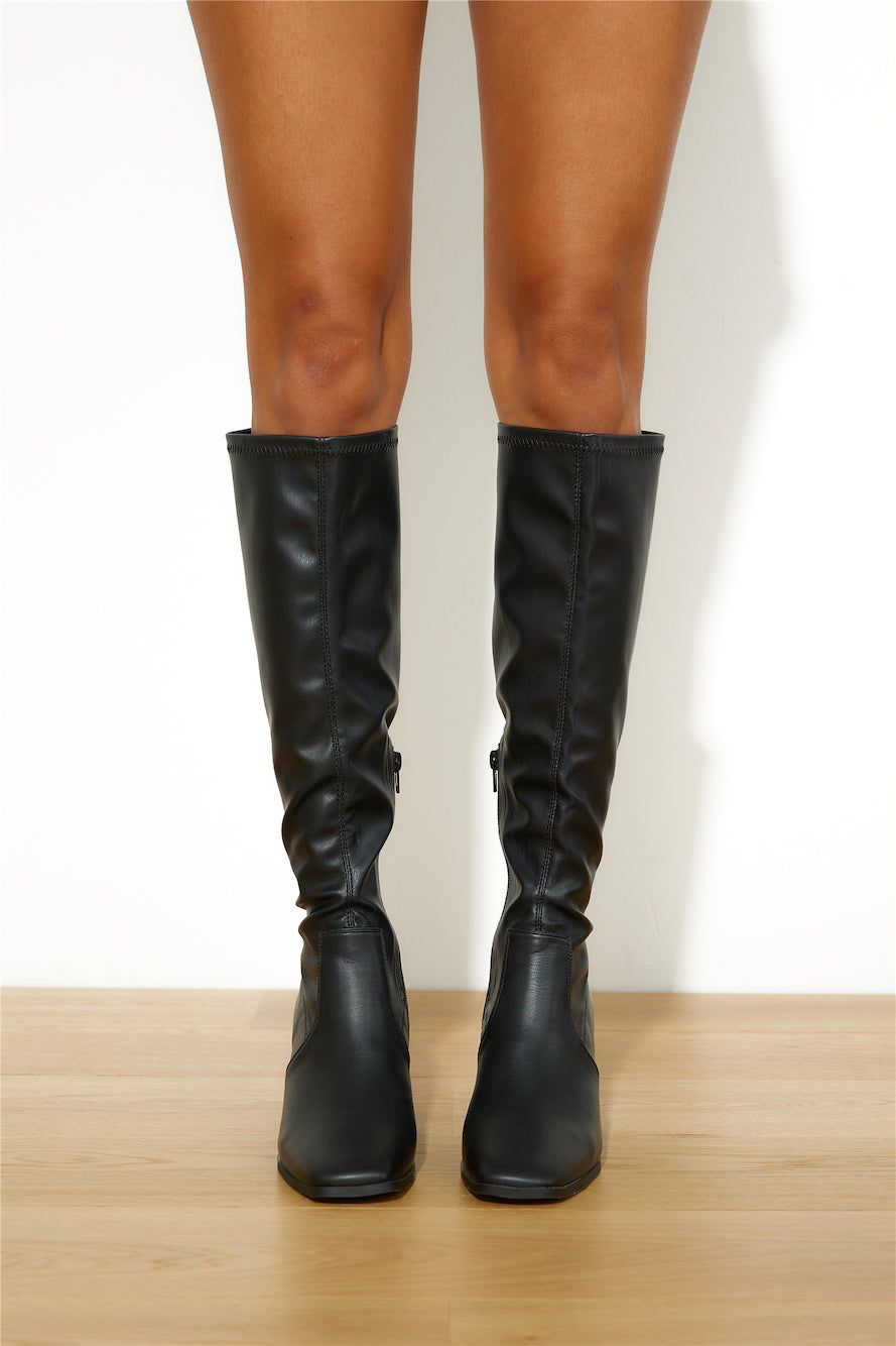 VERALI Linden Tall Boots Black Smooth sold by Hello Molly product image thumbnail 2