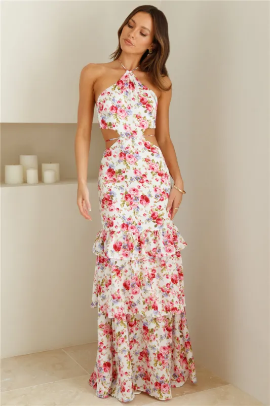 HELLO MOLLY Pure Serenity Halter Maxi Dress Pink sold by Hello Molly
