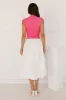 Get The Look Bubble Midi Skirt White sold by Hello Molly