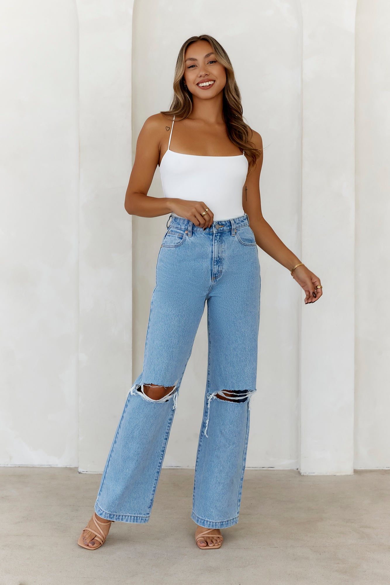 HELLO MOLLY Day To Night Longline Top White sold by Hello Molly product image thumbnail 4