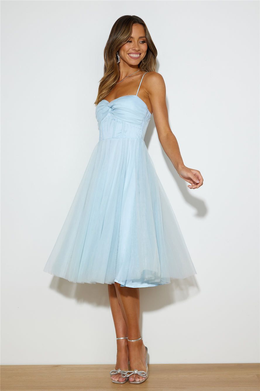 Glam Feeling Tulle Midi Dress Blue sold by Hello Molly product image thumbnail 4