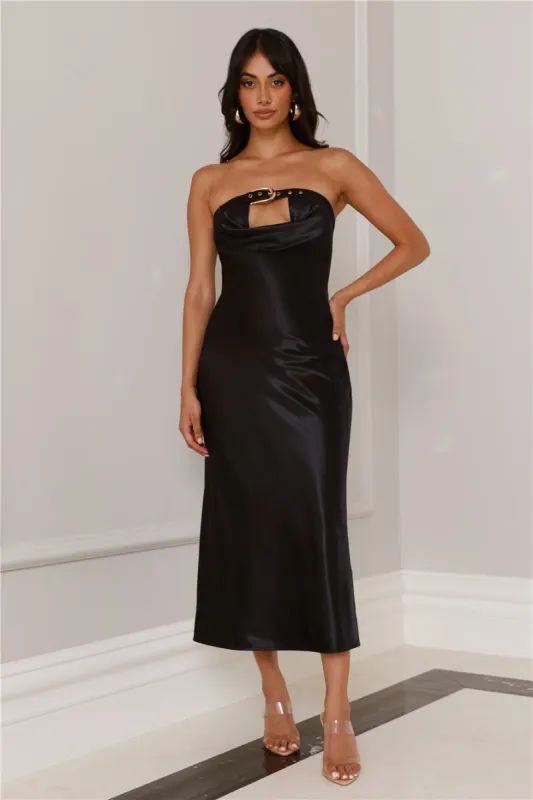 RUNAWAY Loxana Strapless Dress Black sold by Hello Molly