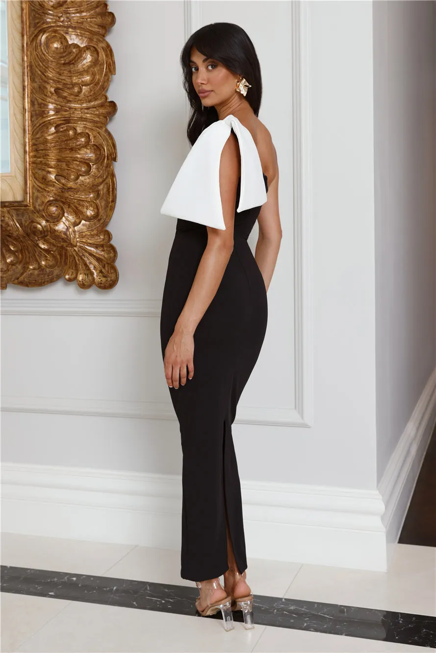 Black Tie Events One Shoulder Midi Dress Black sold by Hello Molly product image thumbnail 4