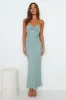 Slow Days Strapless Maxi Dress Sage sold by Hello Molly