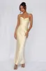 HELLO MOLLY The Penelope Cowl Satin Maxi Dress Yellow sold by Hello Molly