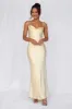 HELLO MOLLY The Penelope Cowl Satin Maxi Dress Yellow sold by Hello Molly