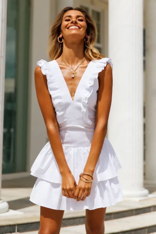 HELLO MOLLY Harper Dress White sold by Hello Molly