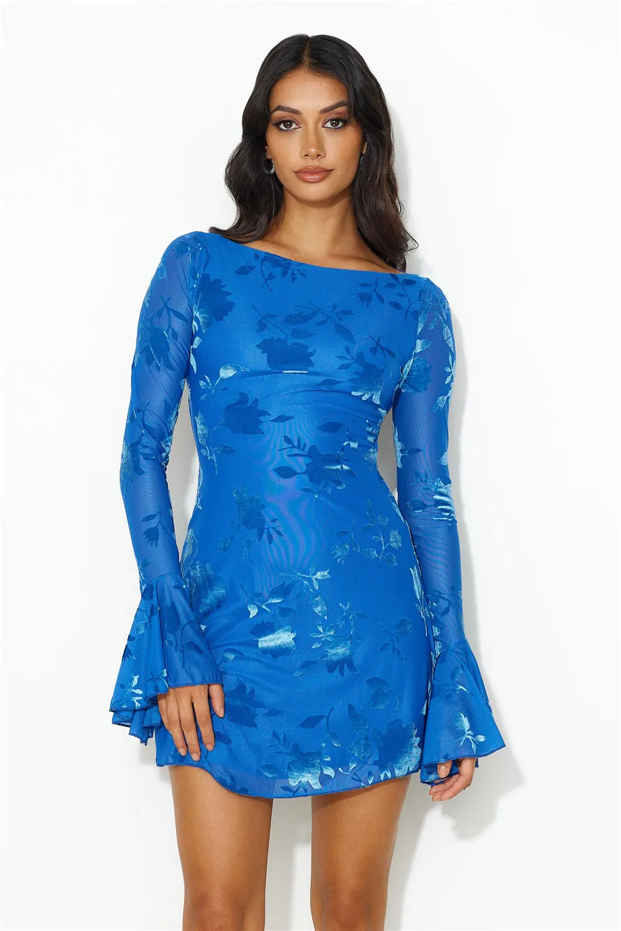 Golden Moon Long Sleeve Mini Dress Blue sold by Hello Molly product image thumbnail 2