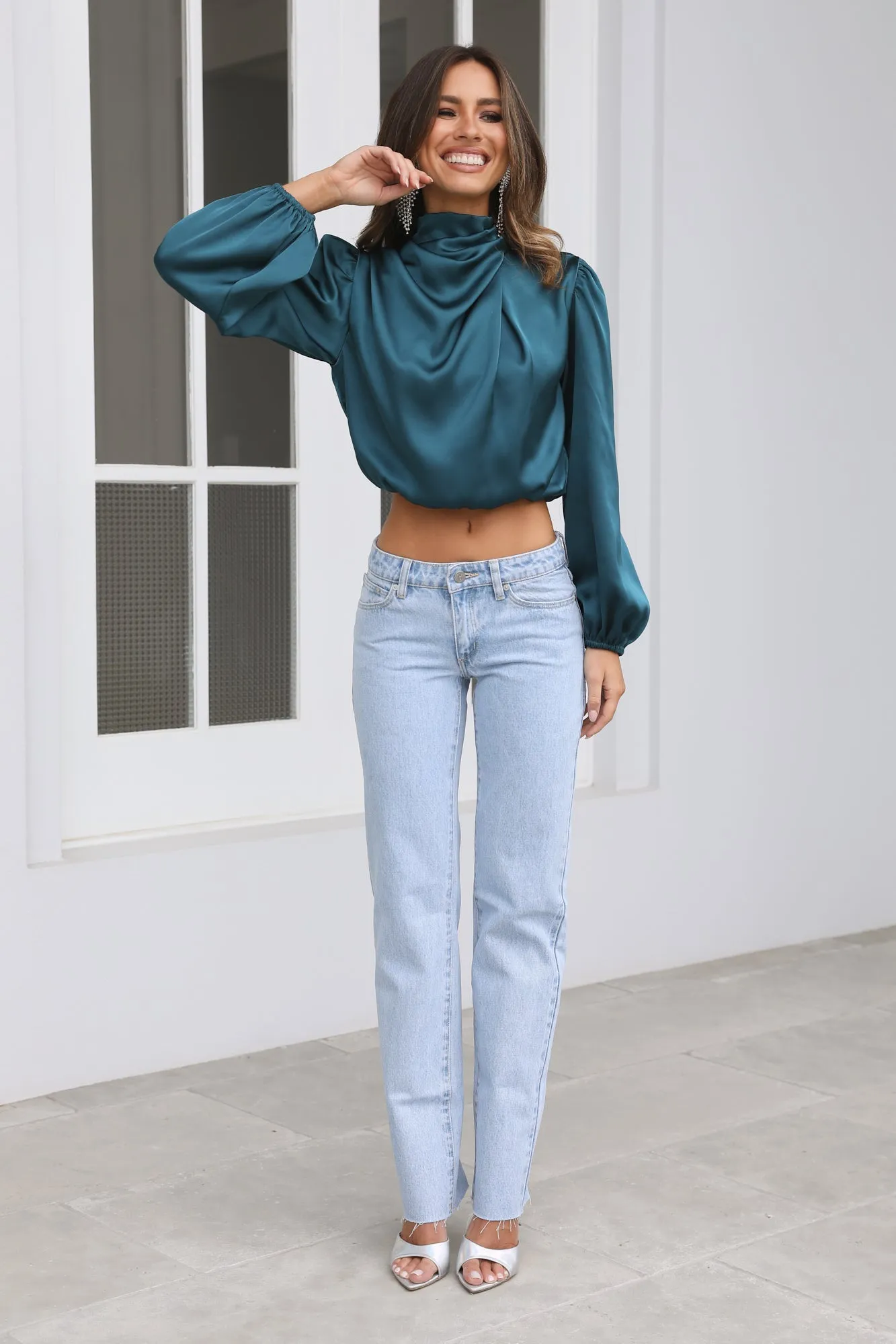 Ready To Work Top Teal sold by Hello Molly product image thumbnail 4