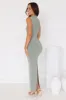 Sleek And Simple Maxi Dress Sage sold by Hello Molly